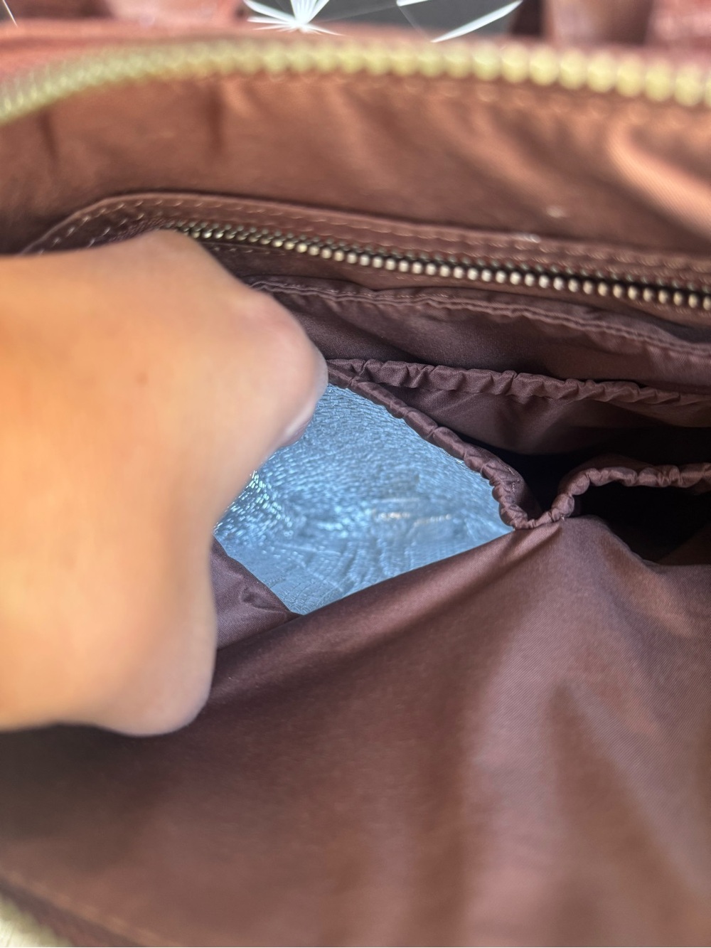 Freshly Picked Mini Minimal Backpack - Chocolate Croc Embossed Vegan Leather - Picture 4 of 8